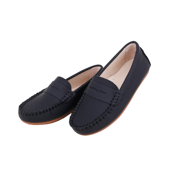 Penny Loafer Black Silk Leather